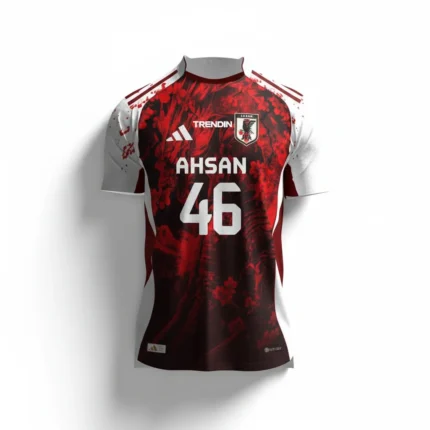 Premium Japan Concept Red and Black Soccer Jersey - Full Customization